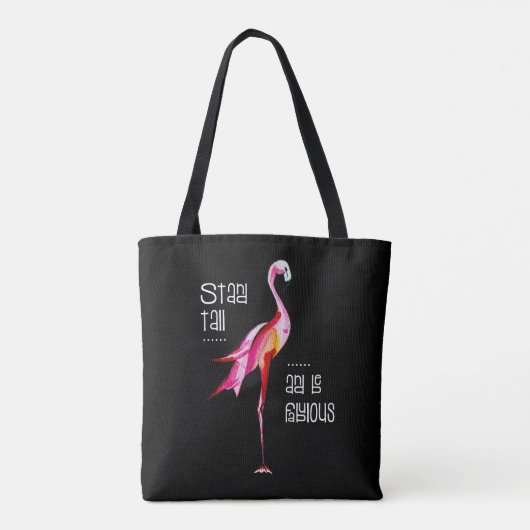 Flamingo Stand-all is een fabelachtig, grappig Gez Tote Bag (Achterkant)