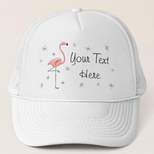 Flamingo Stars 'Text' Trucker hat Pet (Voorkant)