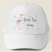 Flamingo Stars 'Text' Trucker hat Trucker Pet (Voorkant)