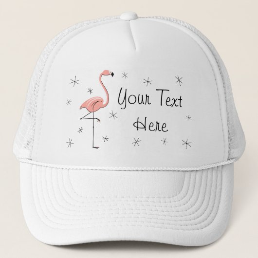 Flamingo Stars 'Text' Trucker hat Trucker Pet (Voorkant)