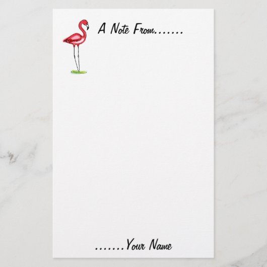 Flamingo Stationery Briefpapier (Voorkant)