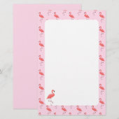 Flamingo Stationery Paper Briefpapier (Voorkant / Achterkant)
