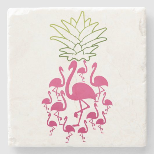 Flamingo Steencoaster| Geliefde Steencoaster Stenen Onderzetter (Voorkant)