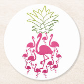 Flamingo Steencoster| Lover Steencoster Ronde Kartonnen Onderzetter (Voorkant)