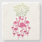 Flamingo Steencoster| Lover Steencoster Stenen Onderzetter (Voorkant)