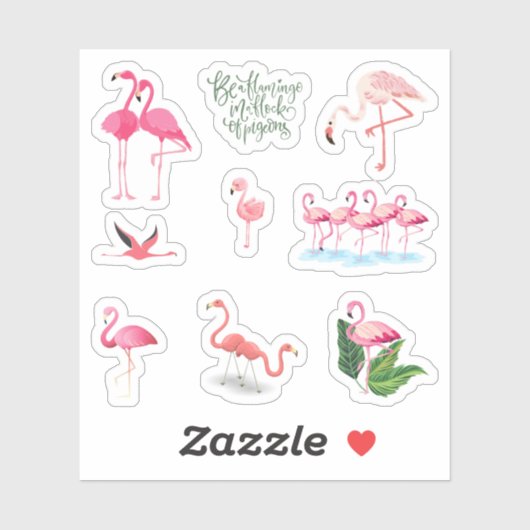 Flamingo Stickers (Vel)