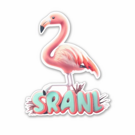 Flamingo Stickers die de tropen thuis brengen (Voorkant)