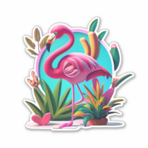 Flamingo Stickers een Splash van Roze aan Uw Werel