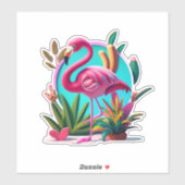 Flamingo Stickers een Splash van Roze aan Uw Werel (Vel)