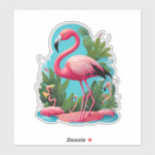 Flamingo Stickers Voeg een plons roze toe aan je w (Vel)
