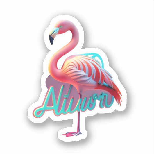 Flamingo Stickers voor elke gelegenheid (Voorkant)