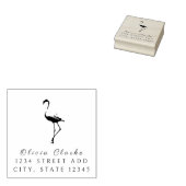 Flamingo Stijlvol Script Rubberstempel (Gestempeld)