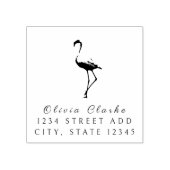Flamingo Stijlvol Script Rubberstempel (Afrduk)