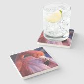 Flamingo Stone Onderzetter (Zijkant)