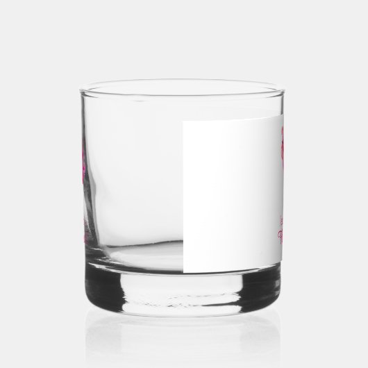 Flamingo Strand Bruiloft Bruidsmeisje Flock Ja Whisky Glas (Links)