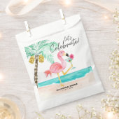 Flamingo Strand Cocktail Tropisch Bruidsmeisje Fee Bedankzakje (Geknipt)