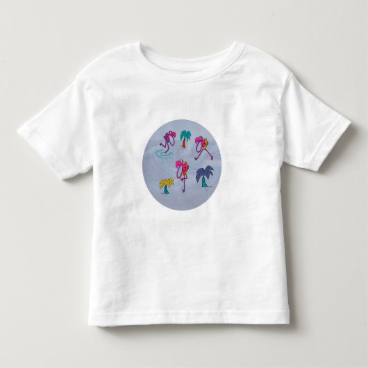 Flamingo Strand Peuter T-shirt (Voorkant)