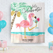 Flamingo Strandfeest Tropische Wandtapijten Wandkleed
