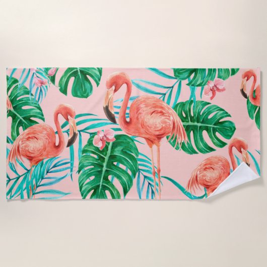 Flamingo Strandlaken (Voorkant)