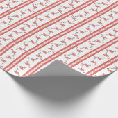 Flamingo Streep Cadeaupapier (Hoek)