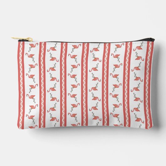Flamingo Stripe Zipper Pouch Etui (Voorkant)