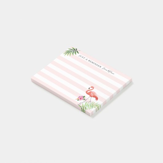 Flamingo Stripes Post-it® notes, 4 x 3 inch Notes (Schuin)
