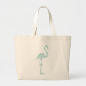 Flamingo - strips - blauw en wit. grote tote bag (Voorkant)