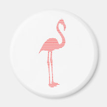 Flamingo - strips - roze en wit.
