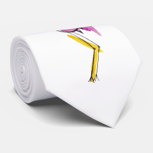 Flamingo stropdas (Opgerold)