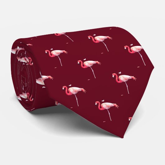 Flamingo Stropdas (Opgerold)