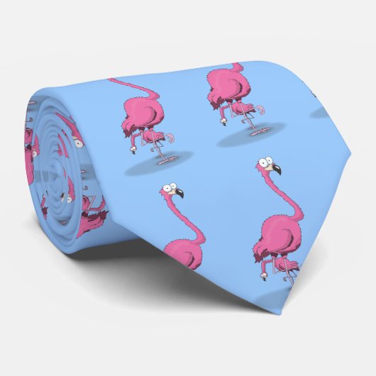 flamingo stropdas (Opgerold)