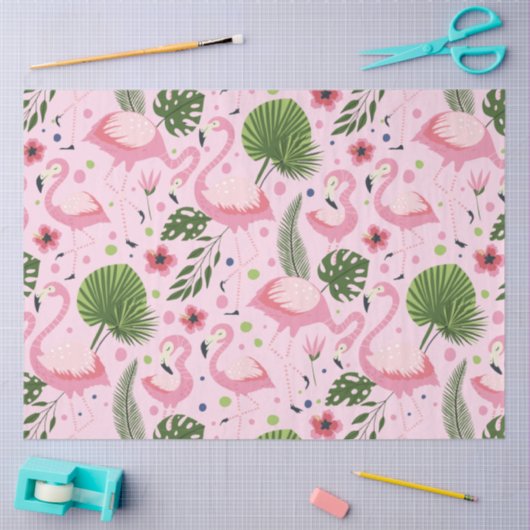 Flamingo Summer Collectie One Design 10 Tissuepapier (Craft)