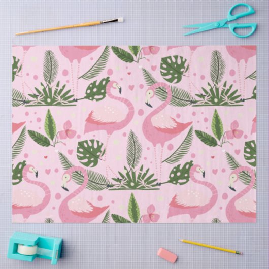 Flamingo Summer Collectie One Design 10 Tissuepapier (Craft)