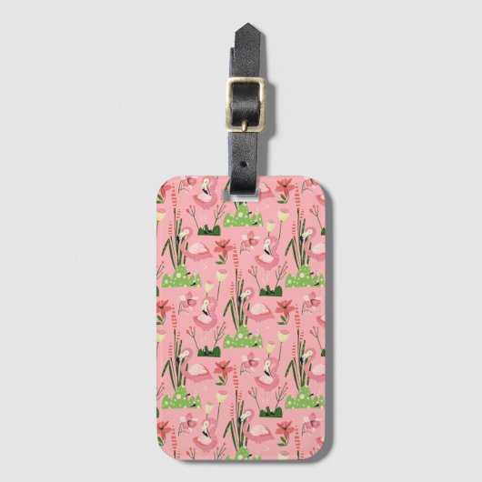 Flamingo Summer Collectie One Design 4 Bagagelabel (Voorkant (verticaal))