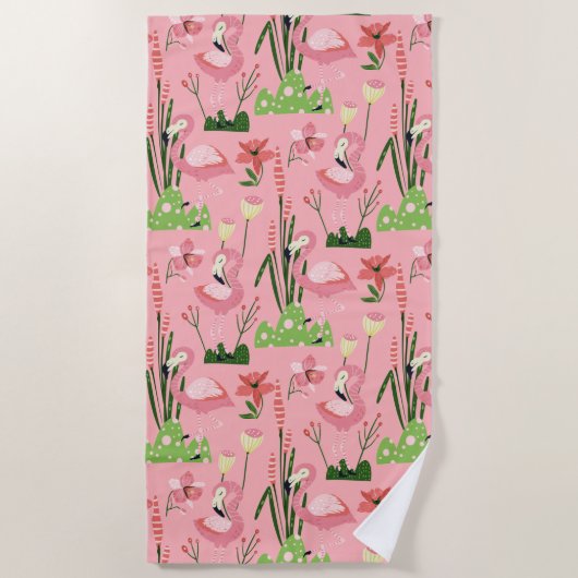 Flamingo Summer Collectie One Design 4 Strandlaken (Voorkant)