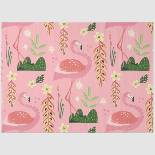 Flamingo Summer Collectie One Design 7 Tissuepapier (Voorkant)