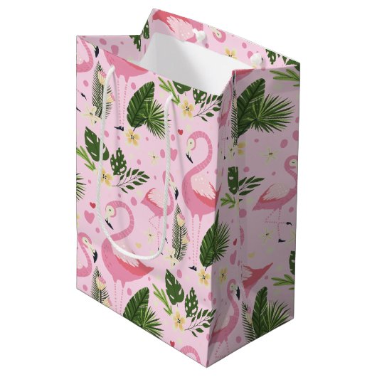 Flamingo Summer Collectie One Design 8 Medium Cadeauzakje (Voorkant Gekanteld)