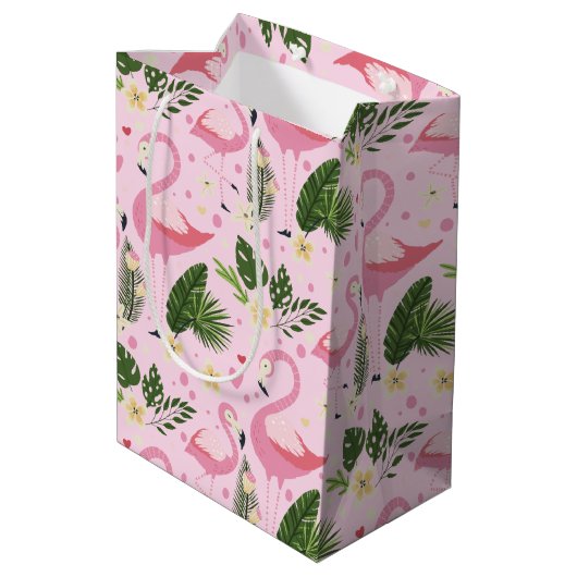 Flamingo Summer Collectie One Design 8 Medium Cadeauzakje (Achterkant Gekanteld)