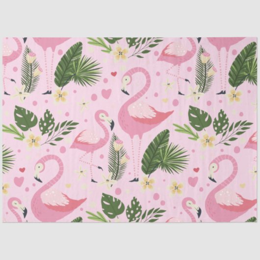Flamingo Summer Collectie One Design 8 Tissuepapier (Voorkant)