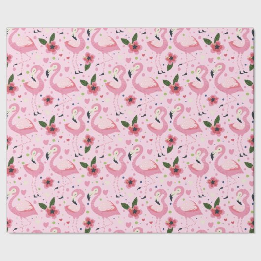 Flamingo Summer Collectie One Design 9 Cadeaupapier (Zoom)