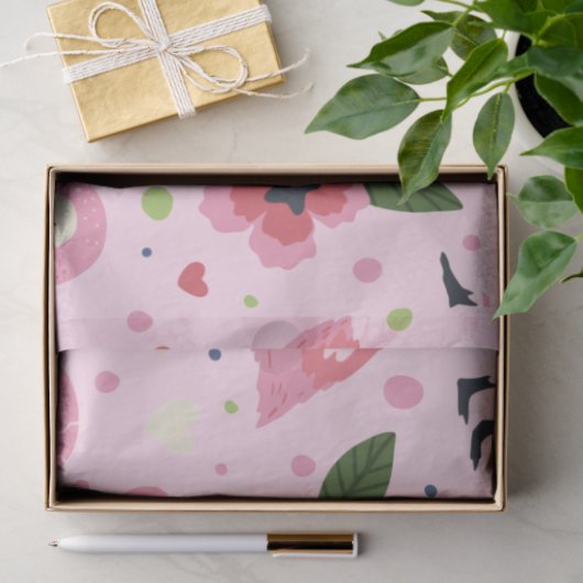 Flamingo Summer Collectie One Design 9 Tissuepapier (Geschenk)