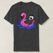 Flamingo Summer Funny Grim Reaper Angel Of Death H T-shirt (Design voorkant)