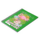 Flamingo Summer Green Notitieboek (Linkerzijde)