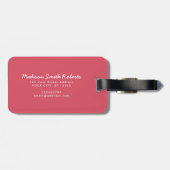 Flamingo Summer | Monogram | BAGAGELABEL (Achterkant horizontaal)