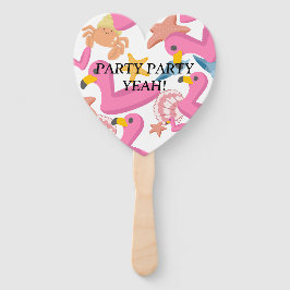Flamingo summer party handwaaier