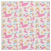 Flamingo summer party  stof (Swatch)