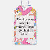 Flamingo summer party with photo cadeaulabel (Achterkant)