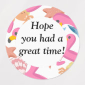 Flamingo summer party with text labels (Design 2)