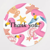 Flamingo summer party with text labels (Design 1)