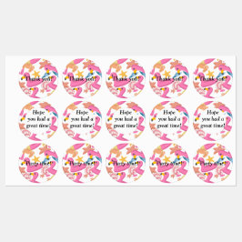 Flamingo summer party with text labels
